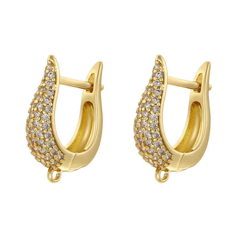 21:Ve1552 gold earrings 1 pair