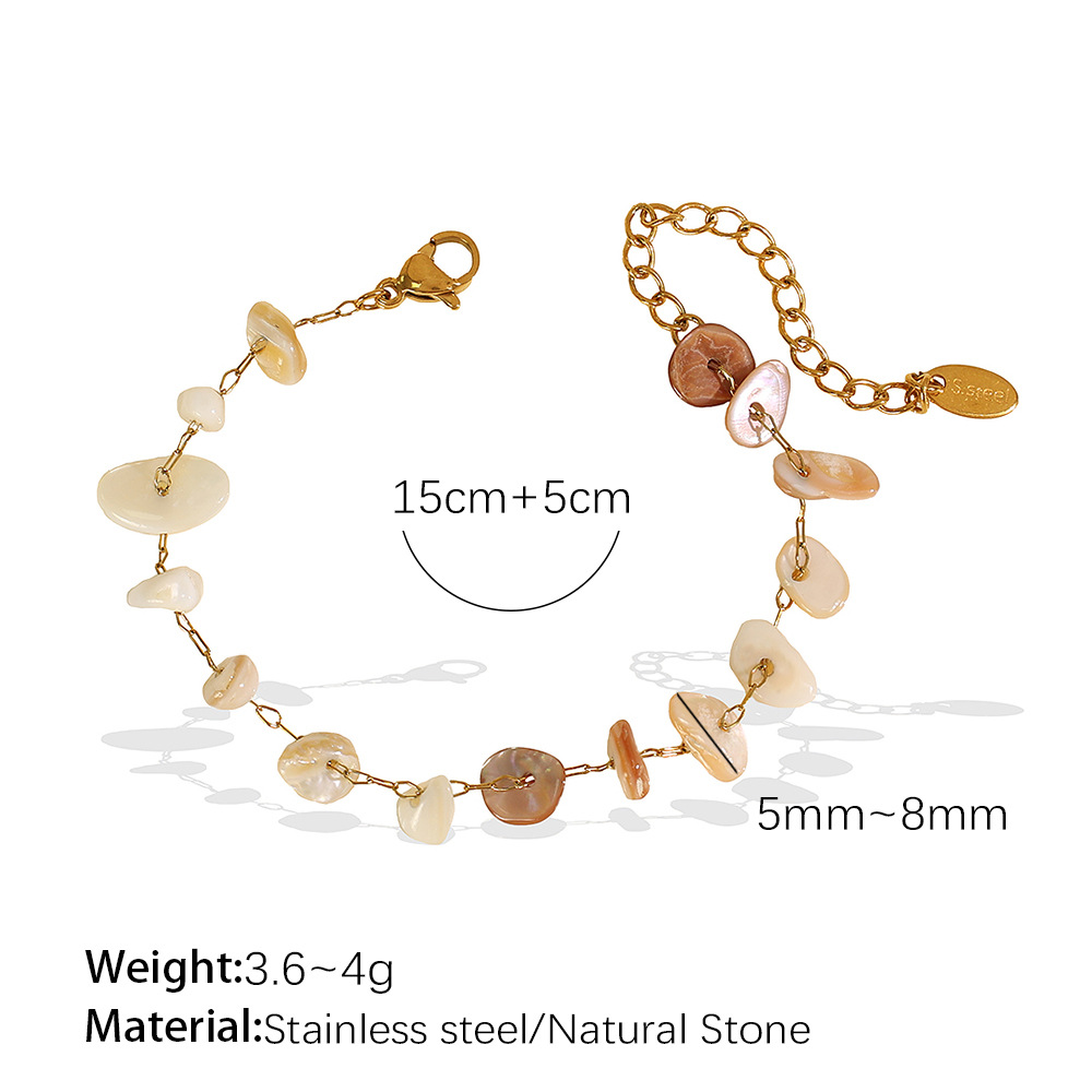 6:Sl118lcg light coffee stone gold bracelet
