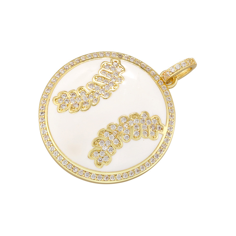 3:White round wings pendant