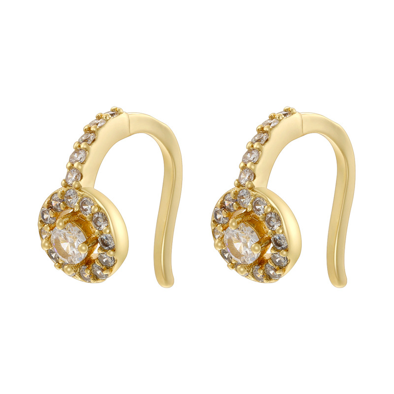 5:Ve1492 golden white diamond 1 pair