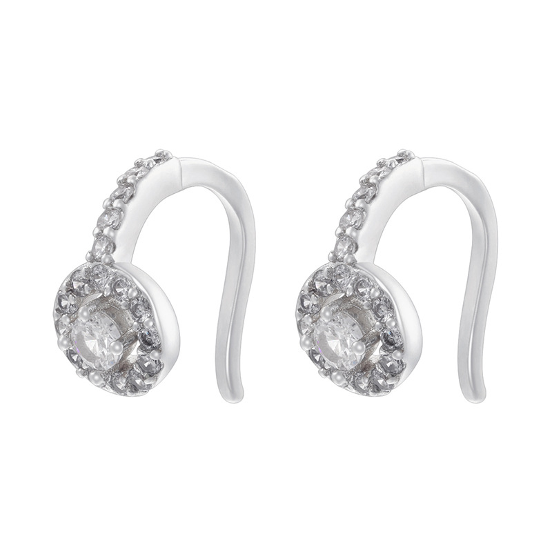 6:Ve1492 white gold white diamond 1 pair