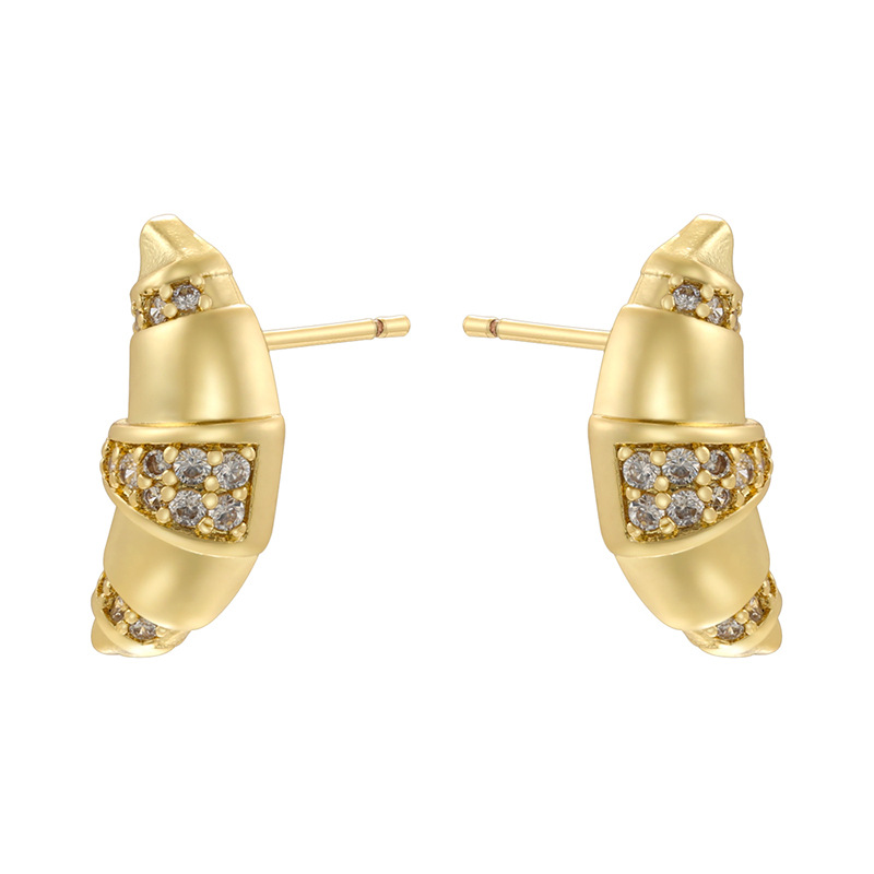 9:Ve1494 golden white diamond 1 pair