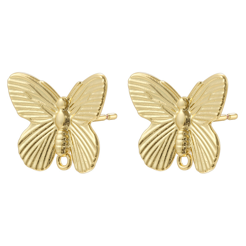 3:VE1403 Gold Ribbon Ring 1 Pair