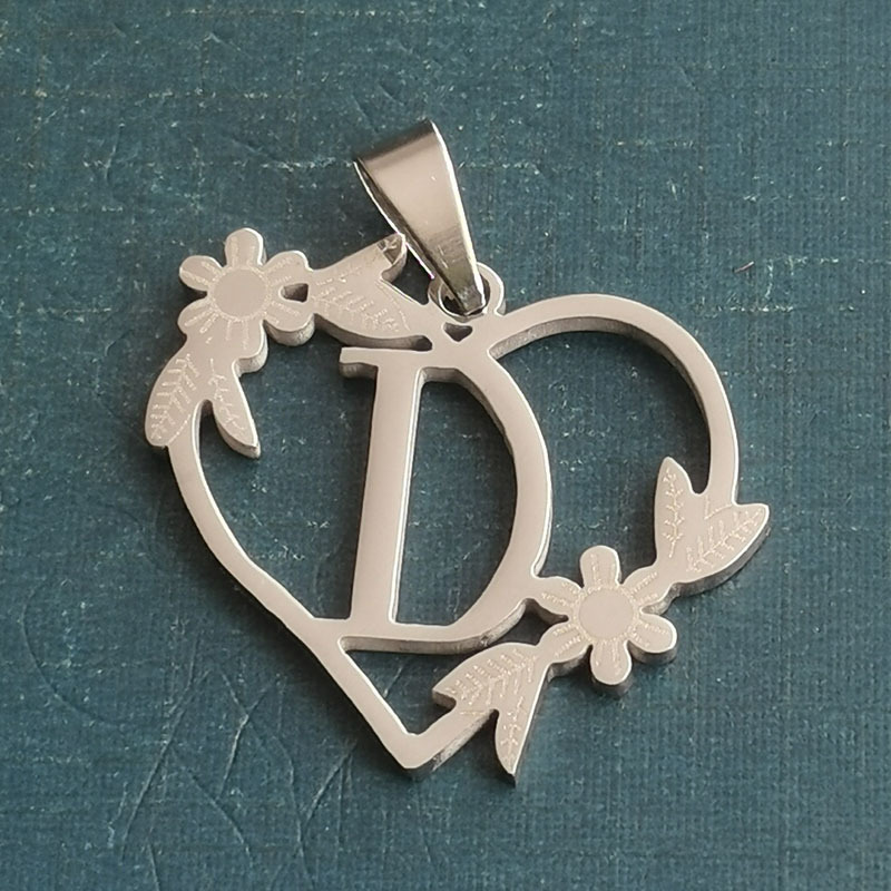 4:D silver pendant