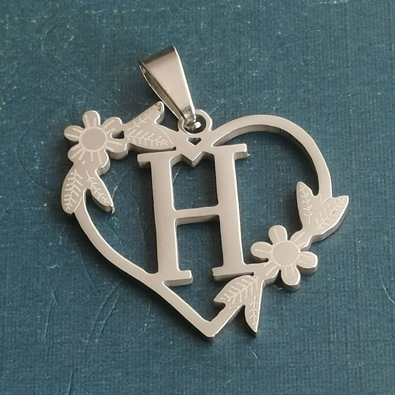 8:H silver pendant