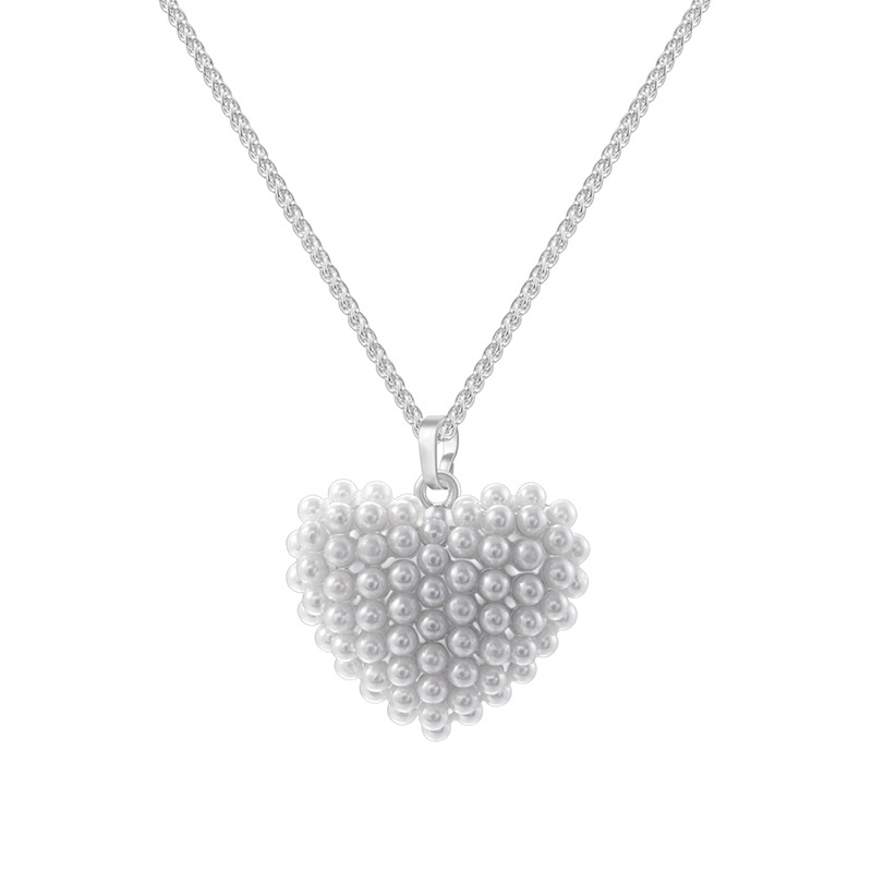 8:White gold love necklace