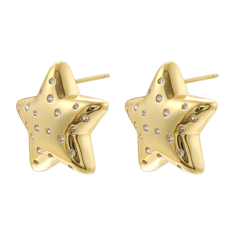 1:Golden white diamond 1 pair
