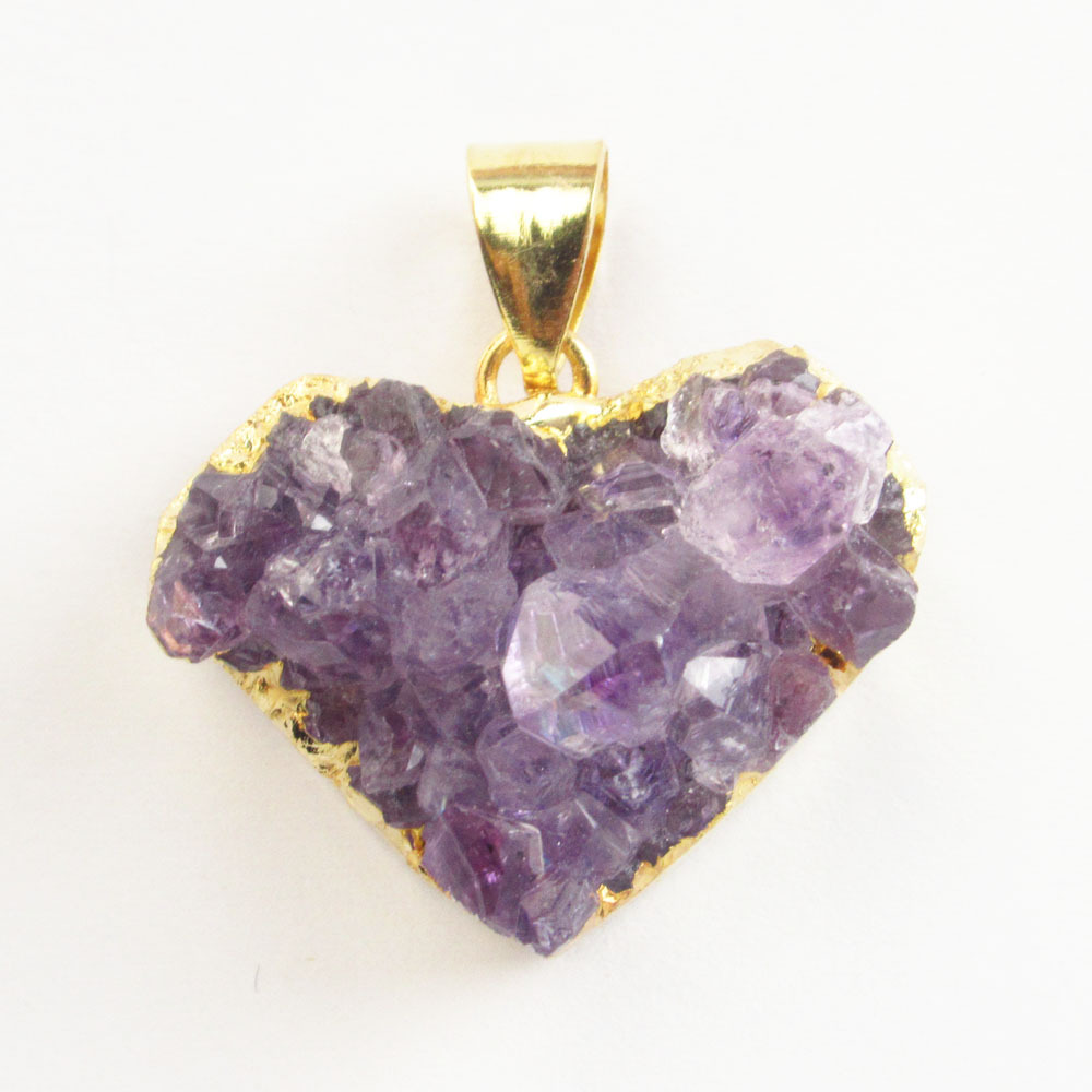 1:Amethyst heart shape [gold edge]