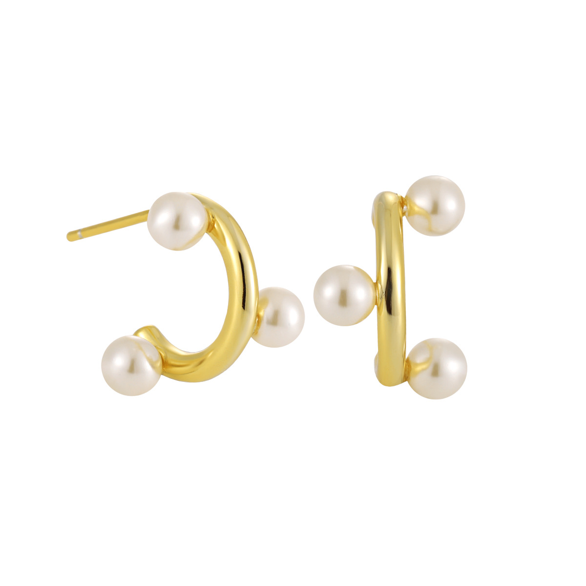 2:18k gold [with sterling silver ear plugs]