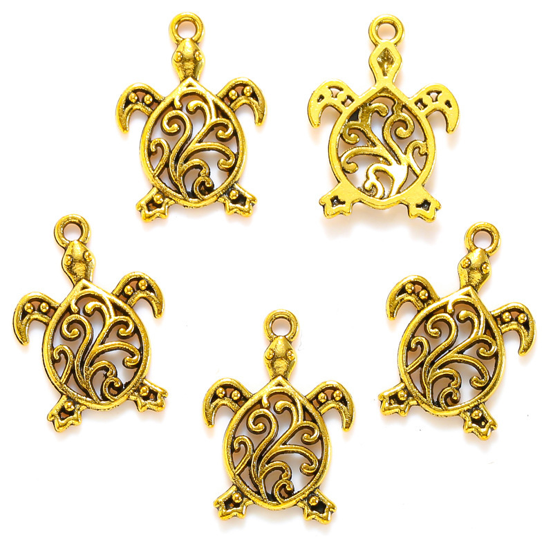 6 antique gold color