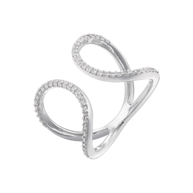 16:VJ665 White Gold Ring