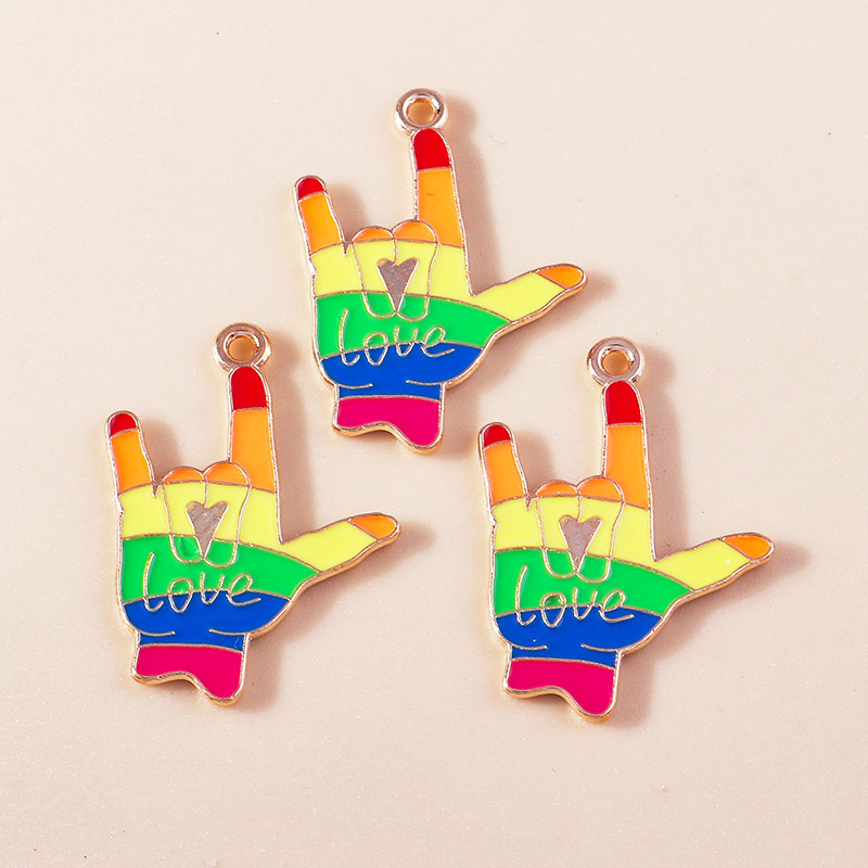 1:Flower hand rainbow gesture