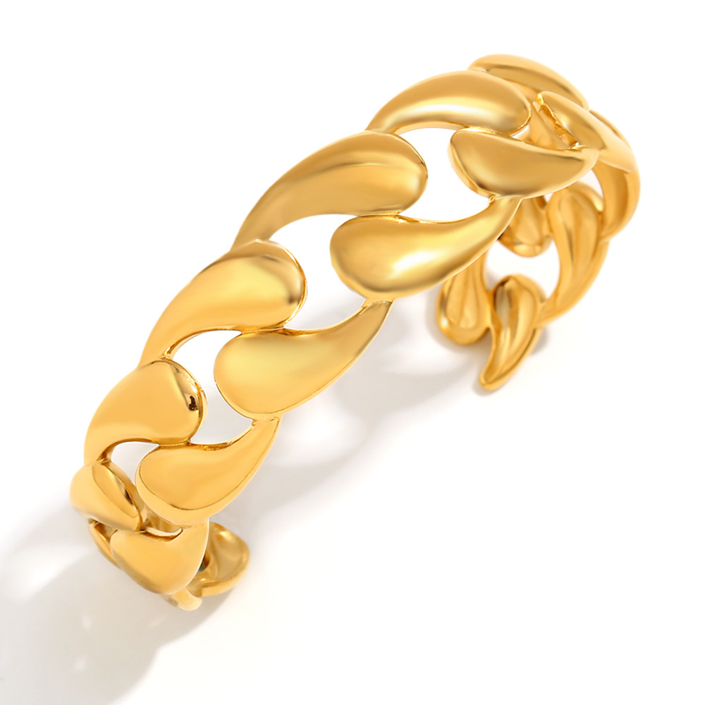 1:Water drop hollow bracelet-gold