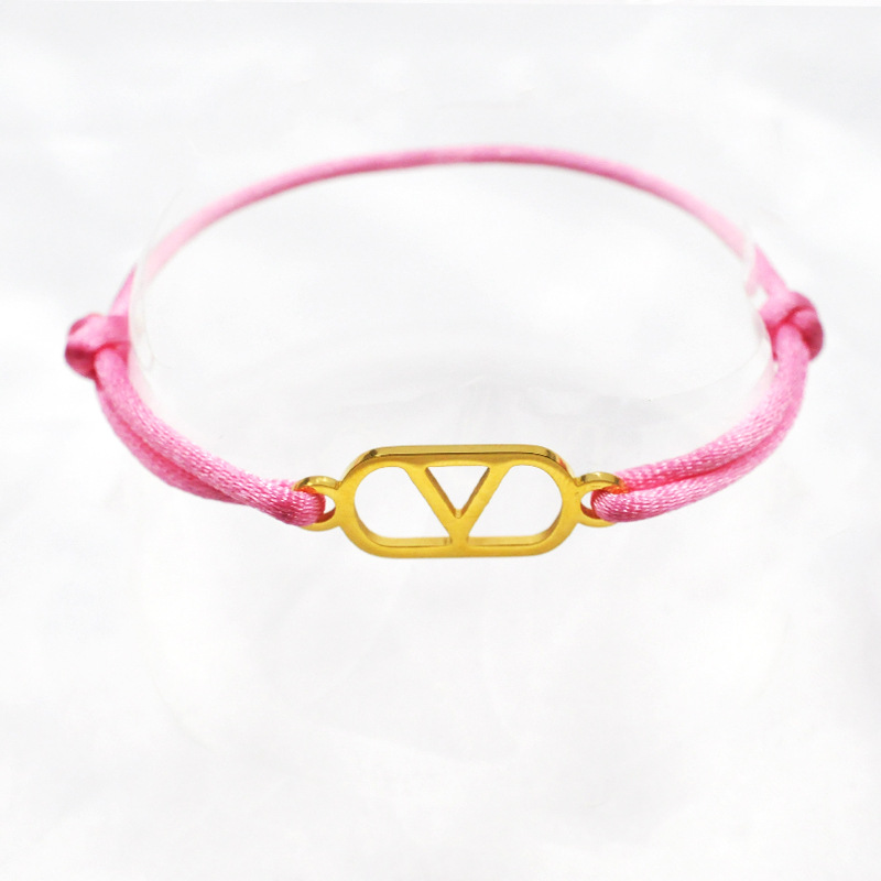 7:Pink rope   gold accessories