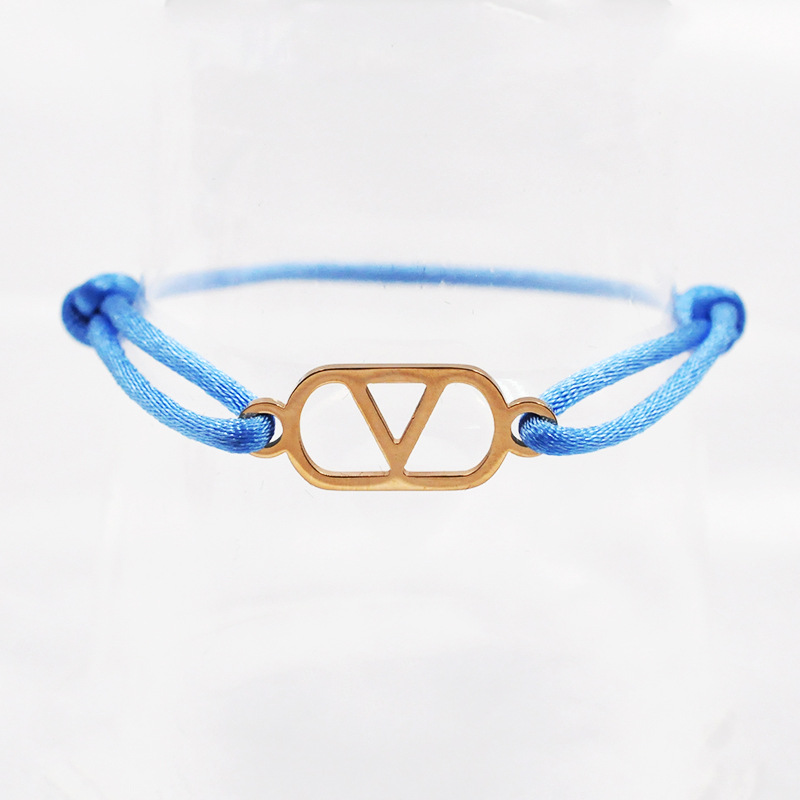 12:Light blue rope   rose gold accessories