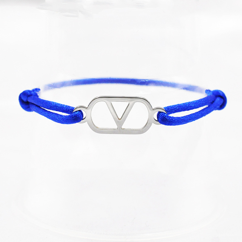 19:Blue rope   silver accessories