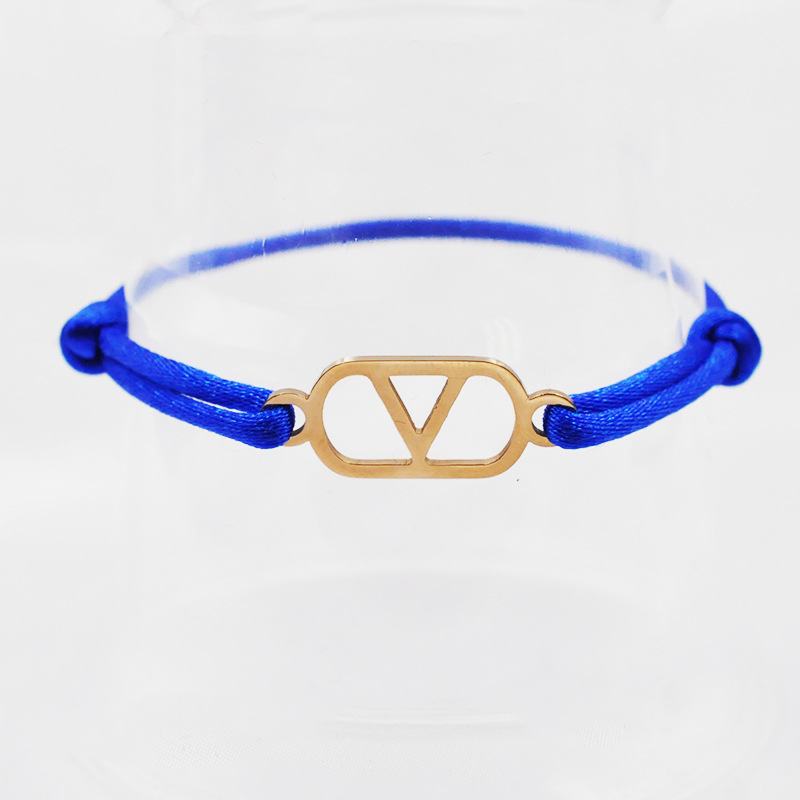 21:Blue rope   rose gold accessories