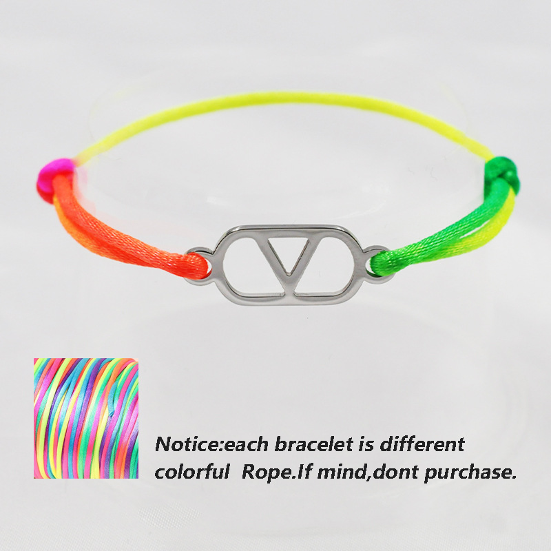 30:Color rope   silver accessories