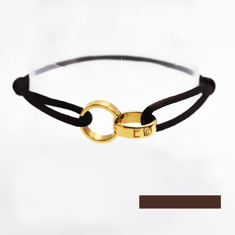 8:Brown rope gold accessories