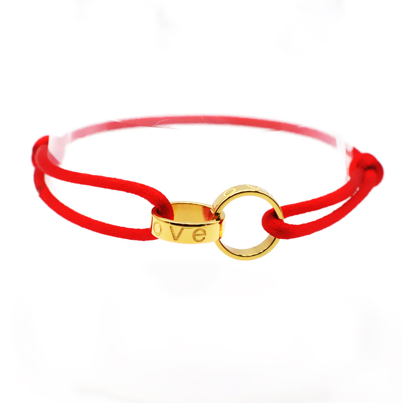 11:Red rope gold accessories