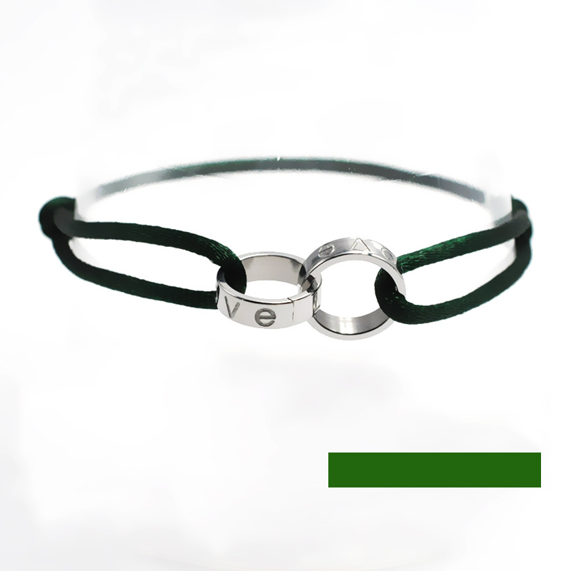 25:Dark green rope steel color accessories