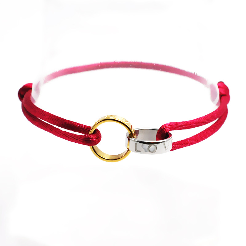 30:Dark red rope two-color accessories