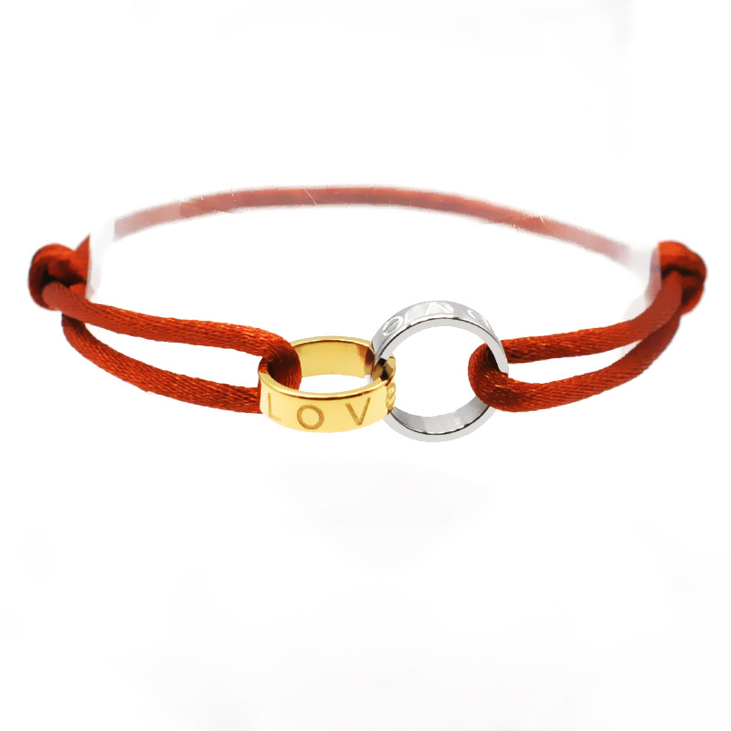 36:Wine red rope two-color accessories