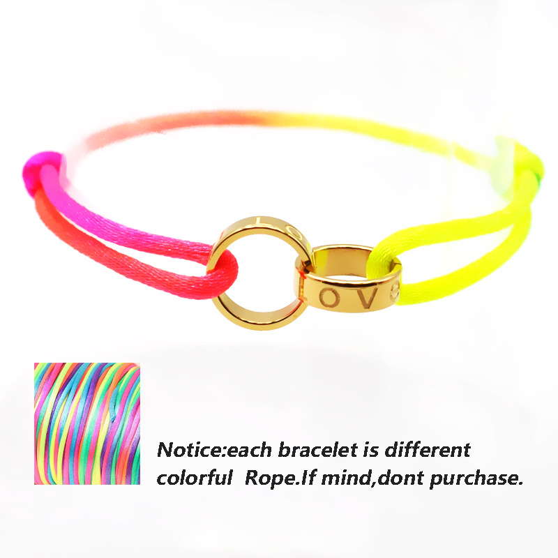 38:Colored rope gold accessories