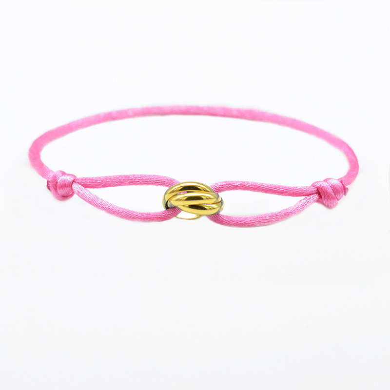 14:Pink rope gold accessories