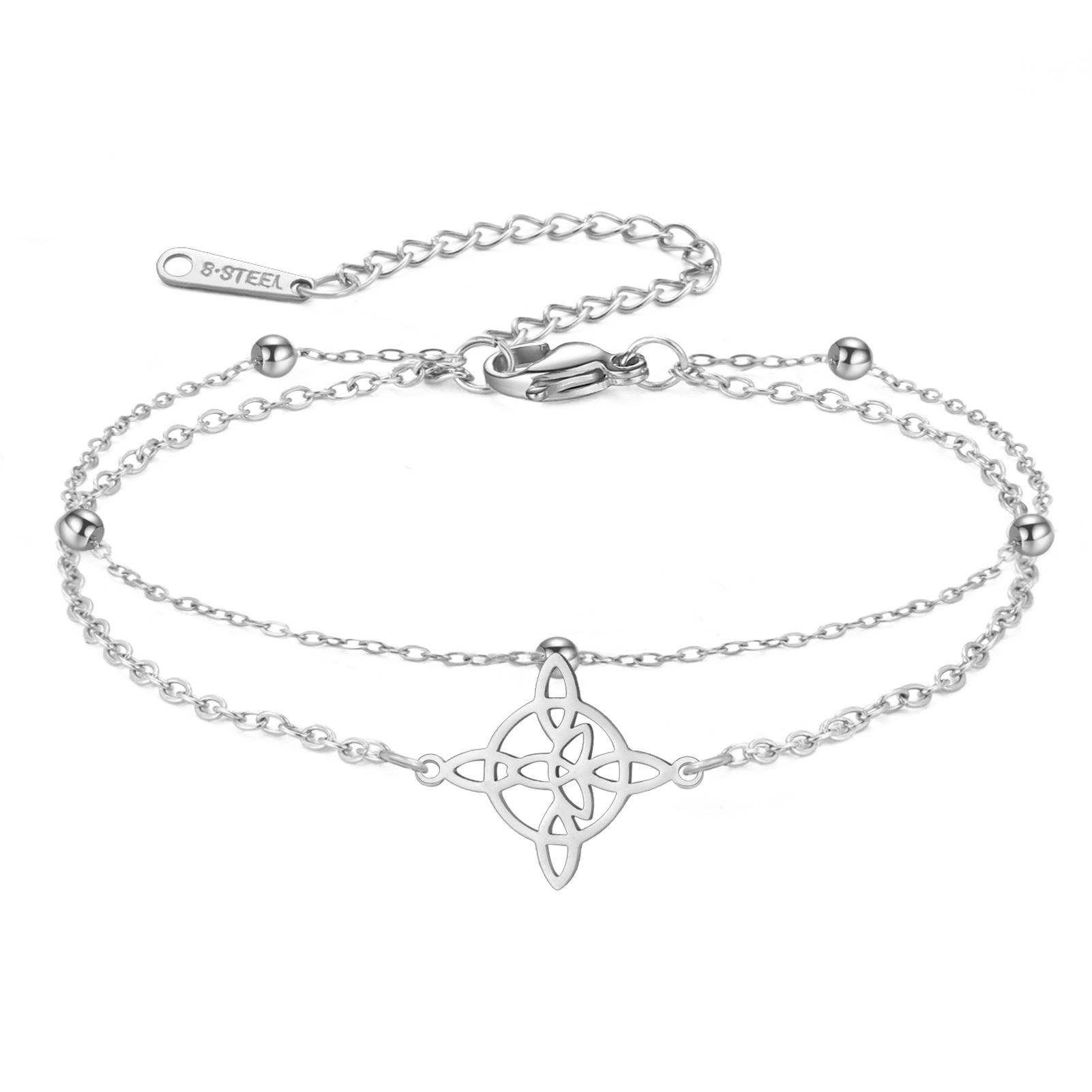 3:Steel color double layer chain