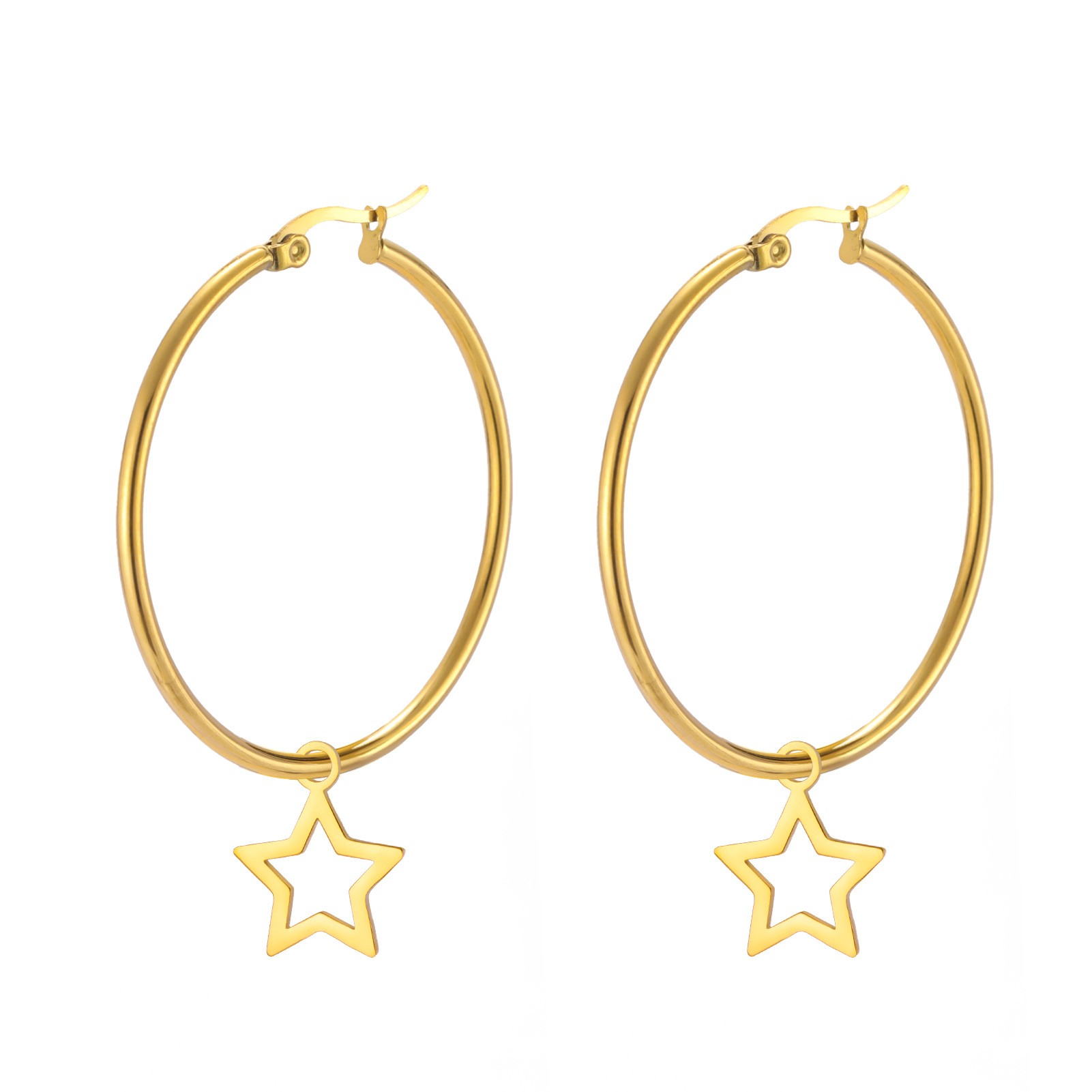 2:Golden hollow five-pointed star