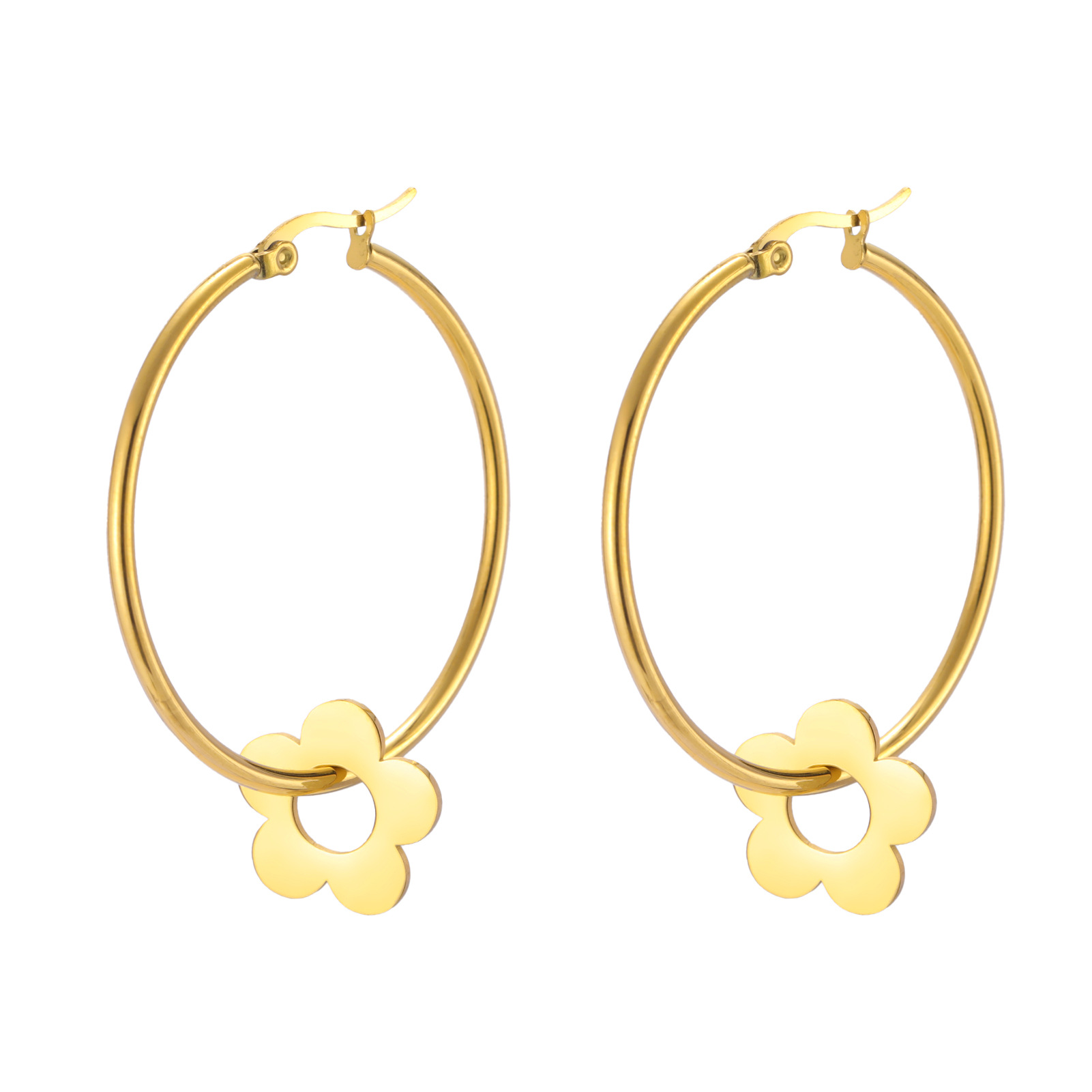 10:Golden five-petal flower