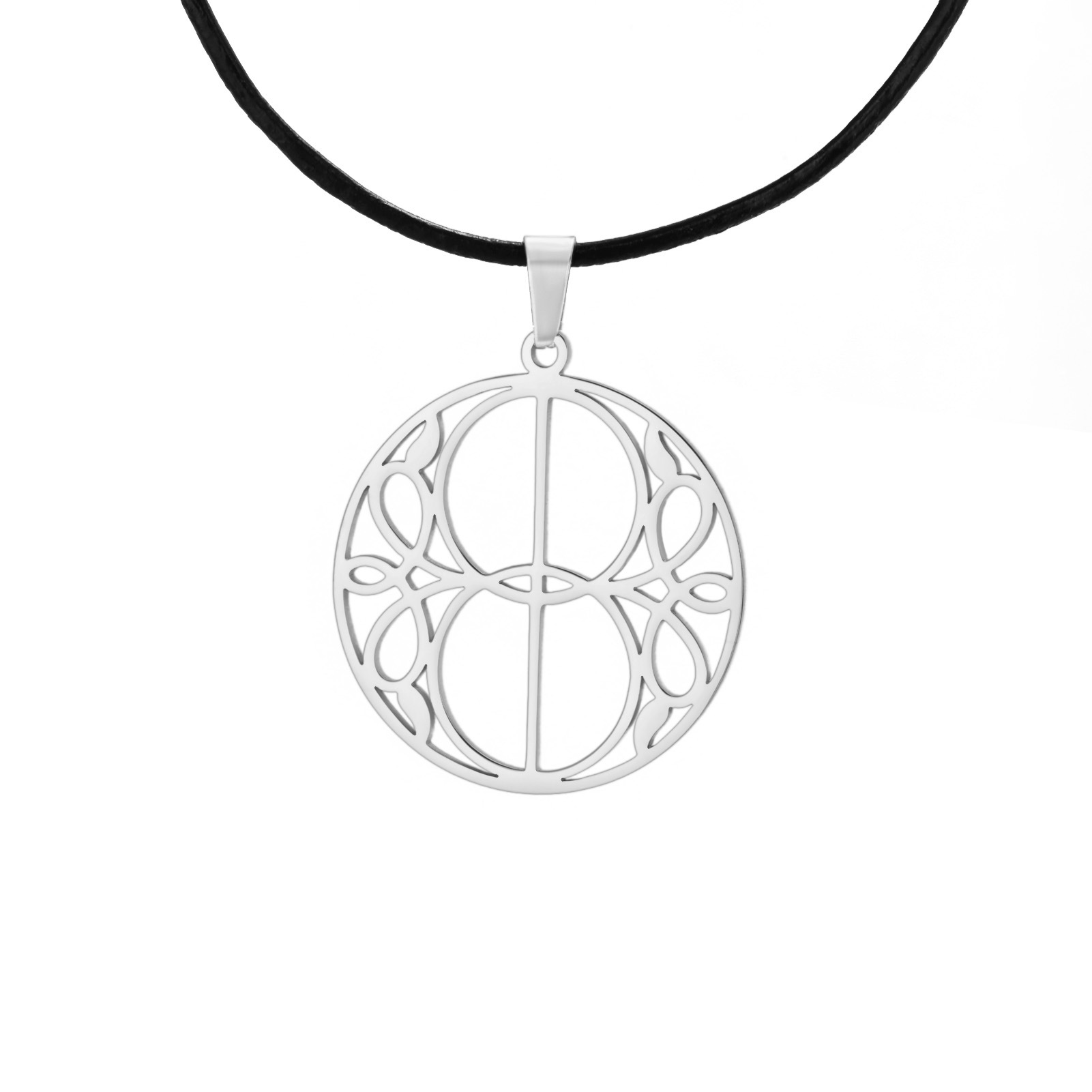 3:Leather rope-steel color