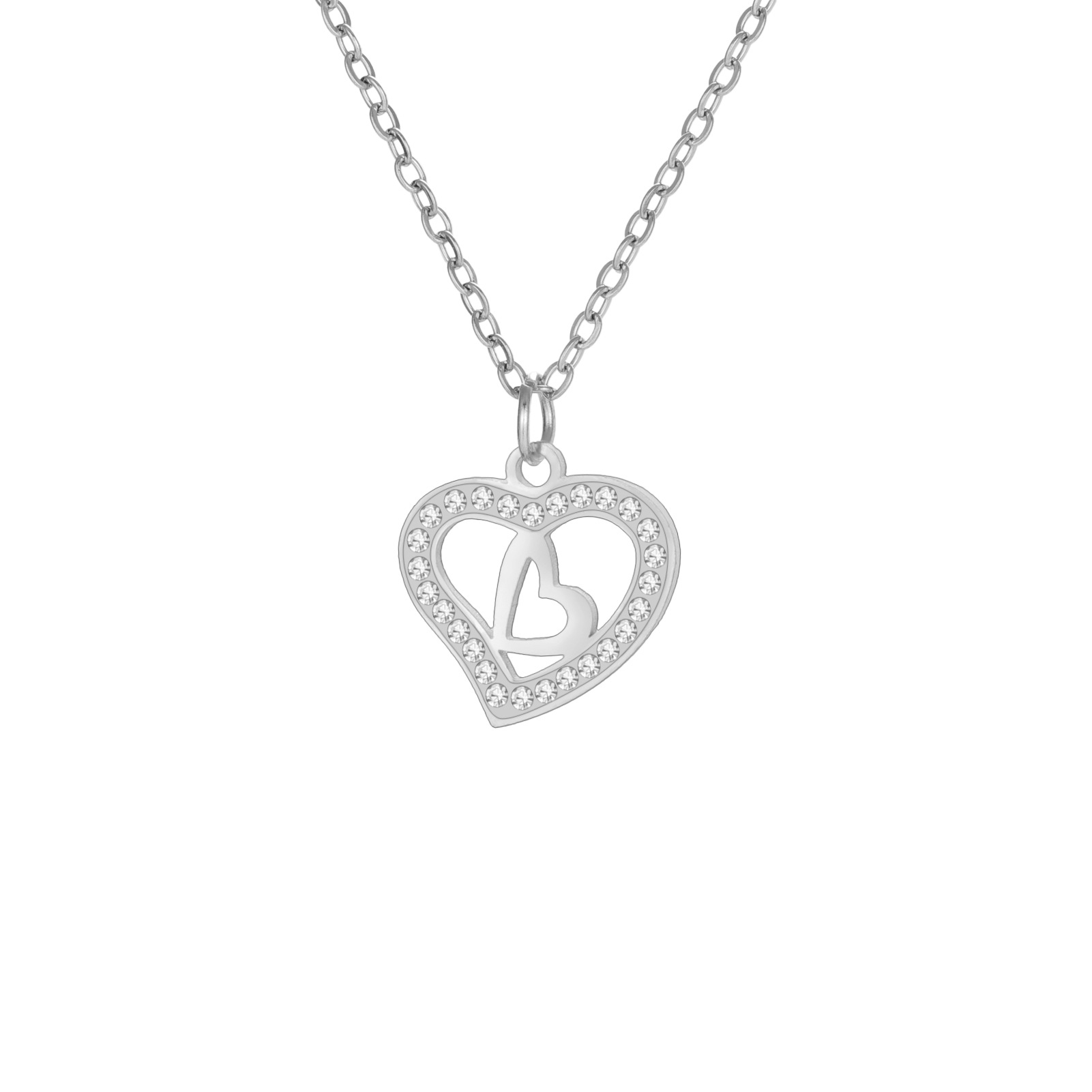 6:Diamond big love-steel color