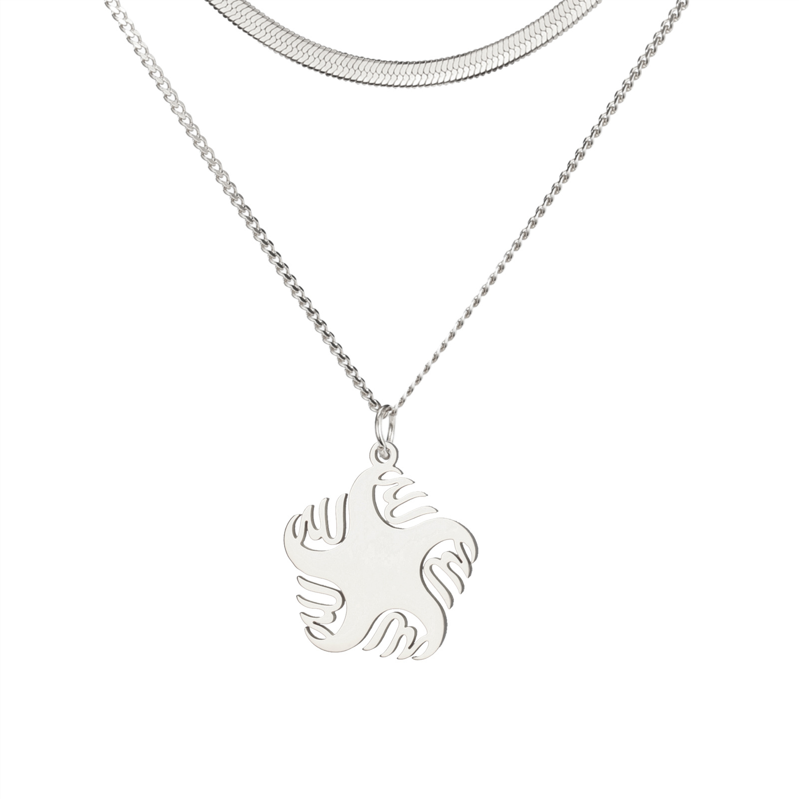 3:Double layer snake chain-steel color