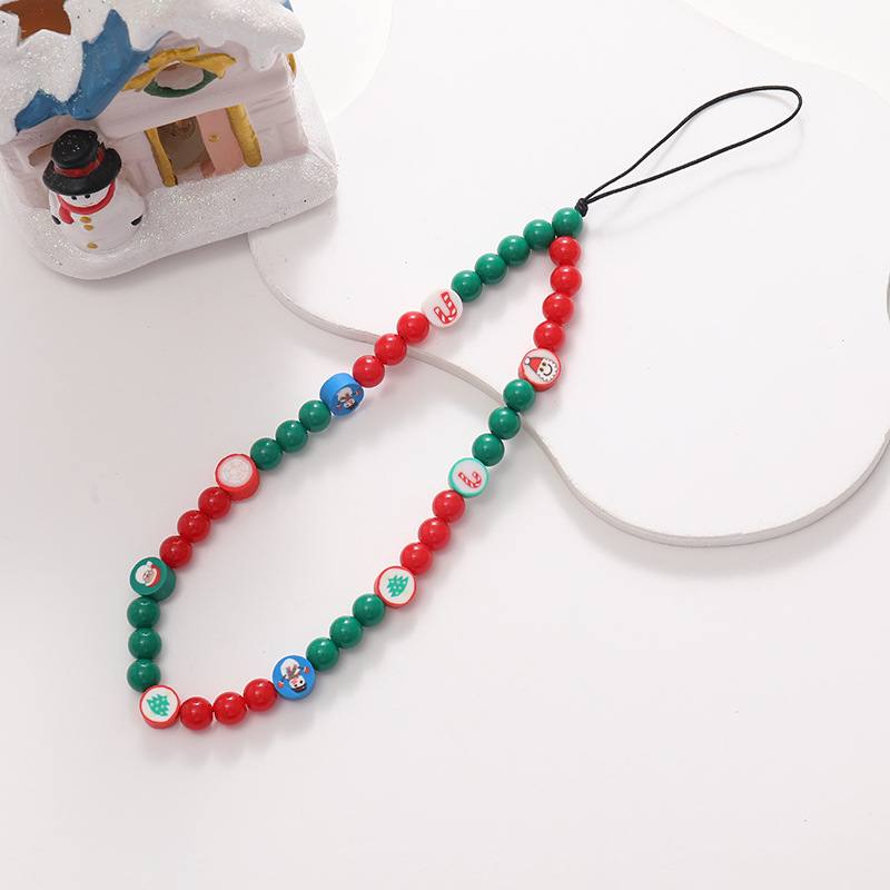 3:K1643 Christmas mobile phone chain (soft pottery)