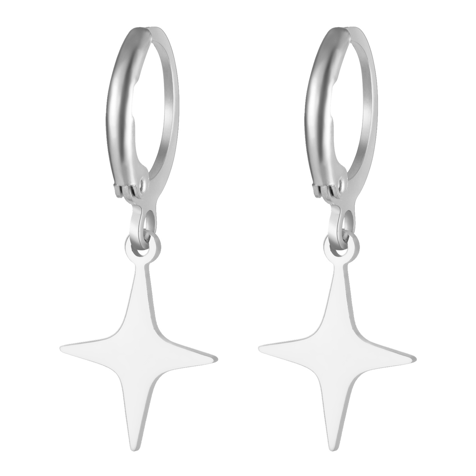 5:Four-pointed star-steel color