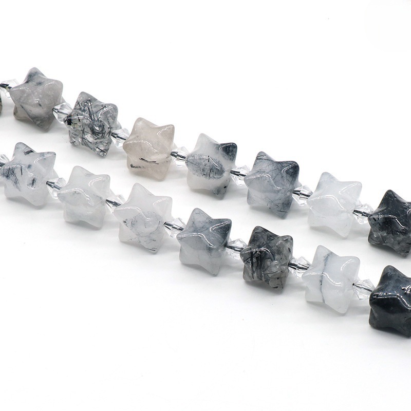 6:Black hair crystal