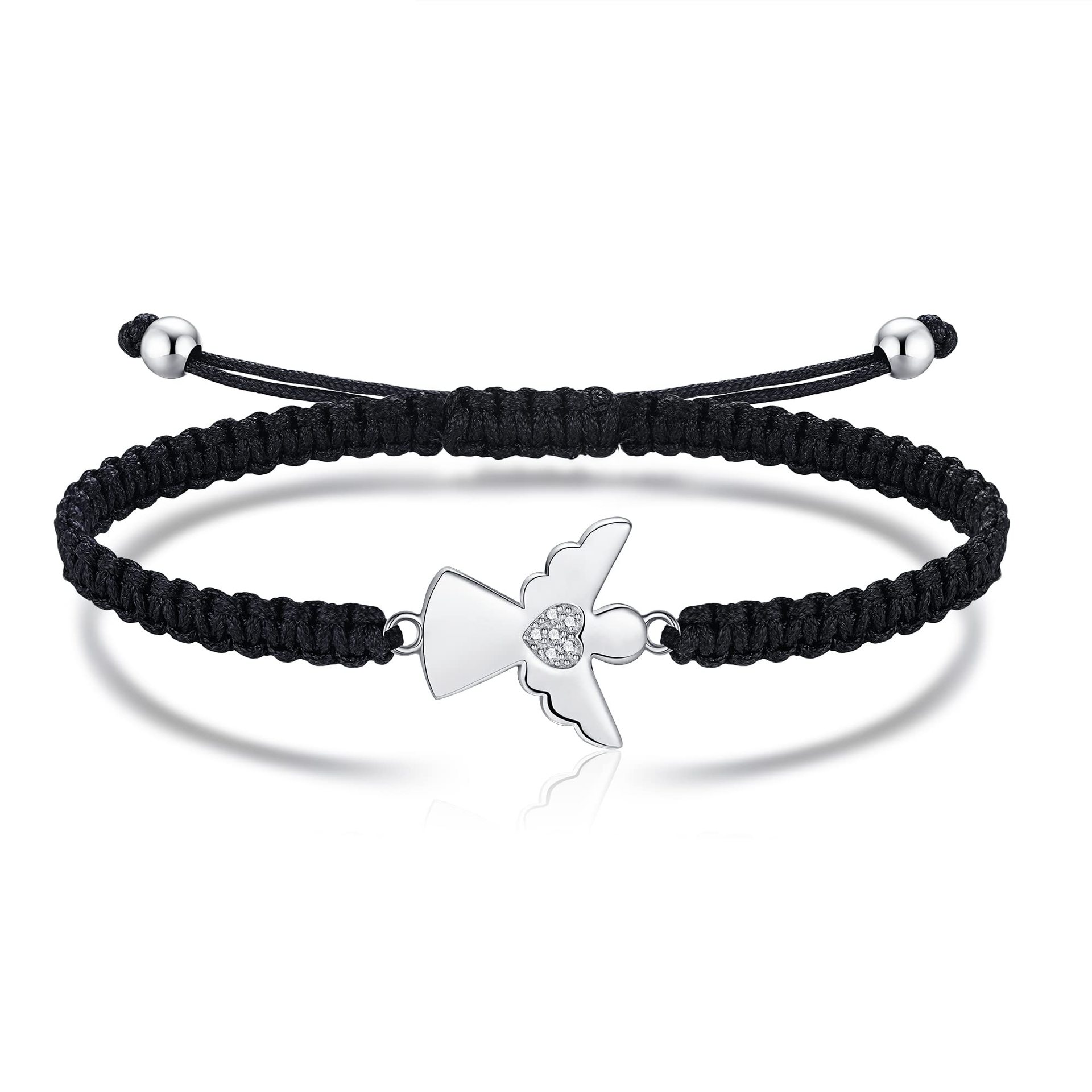 1:Angel   black rope bracelet