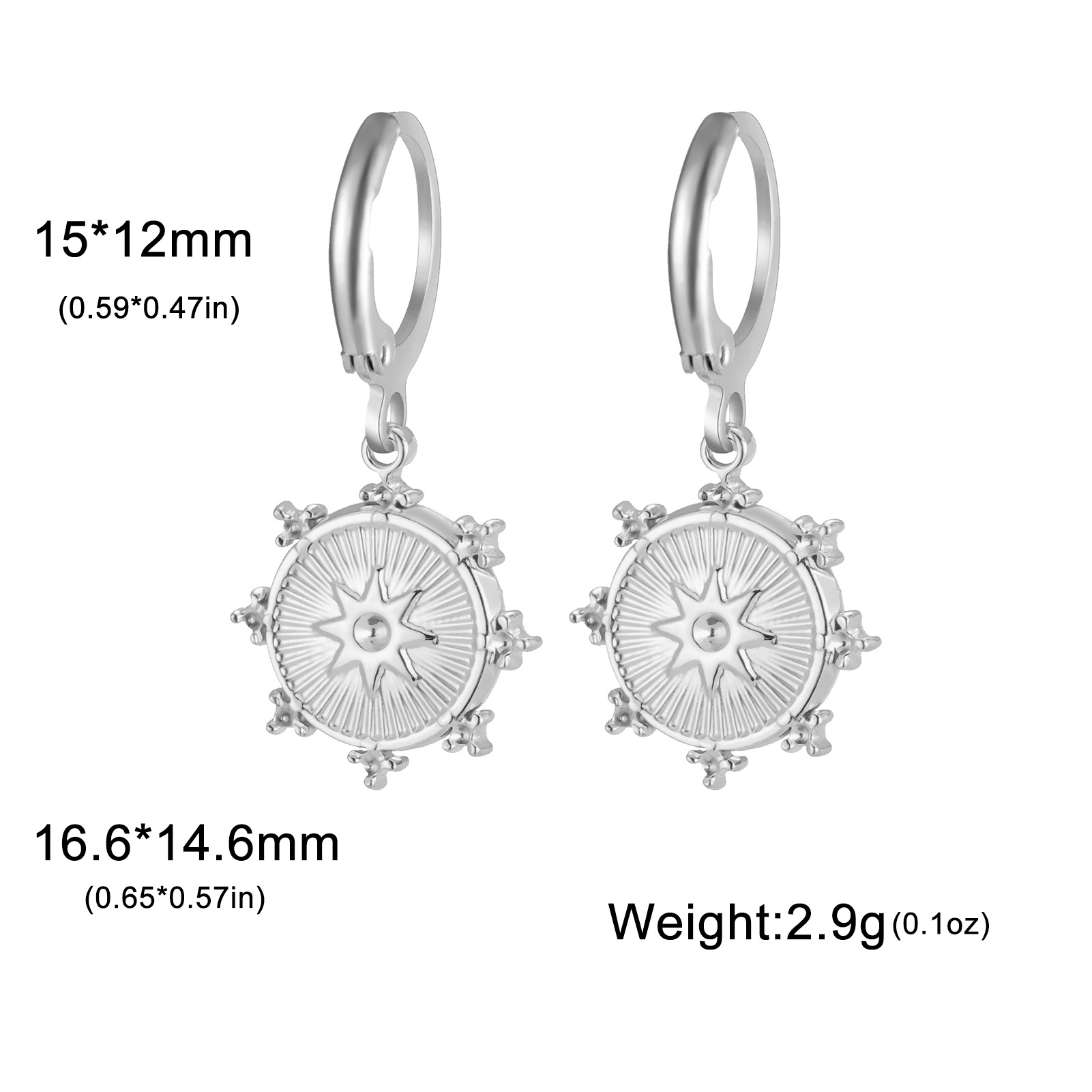 7:Eight-pointed star-steel color