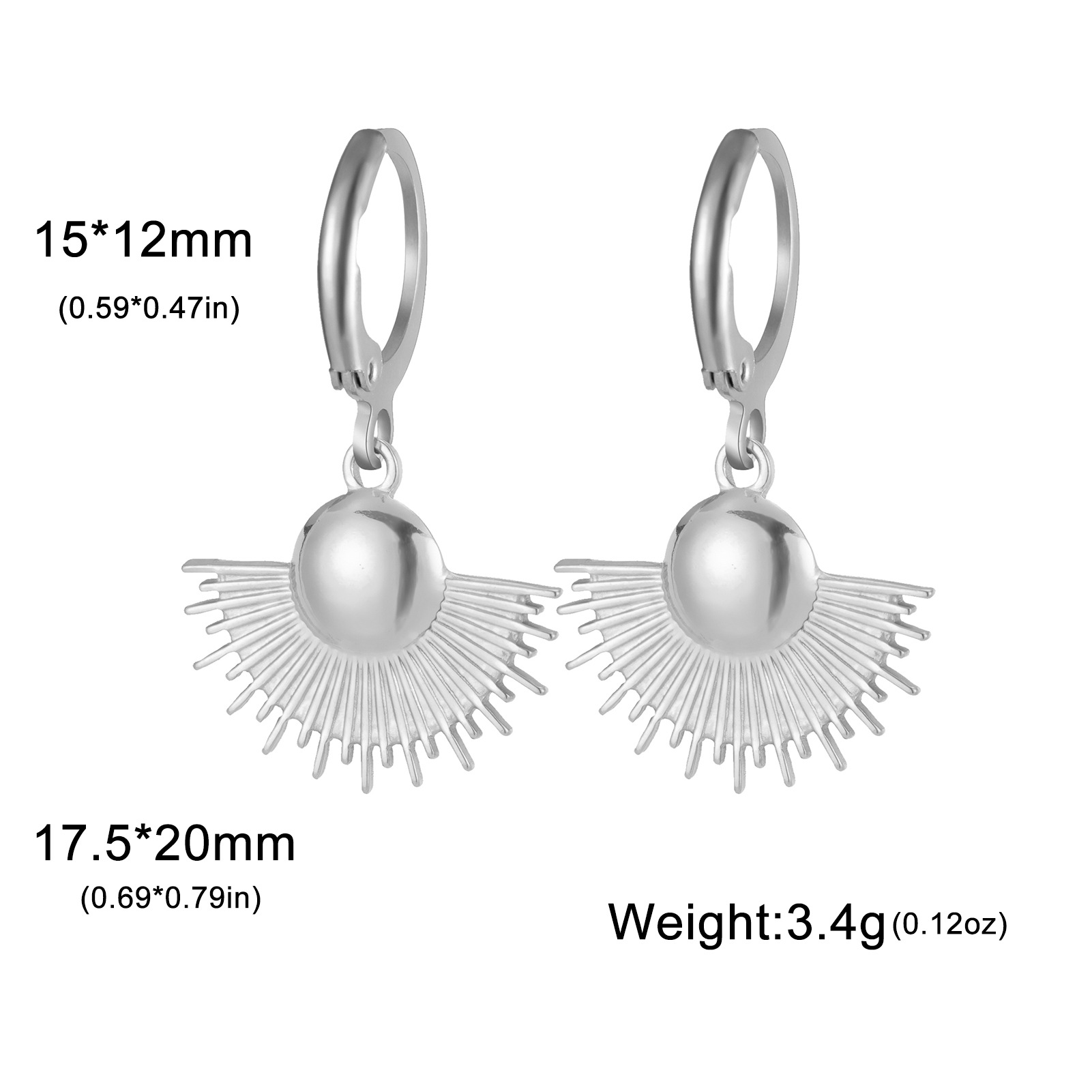 17:Round semi-fan-steel color