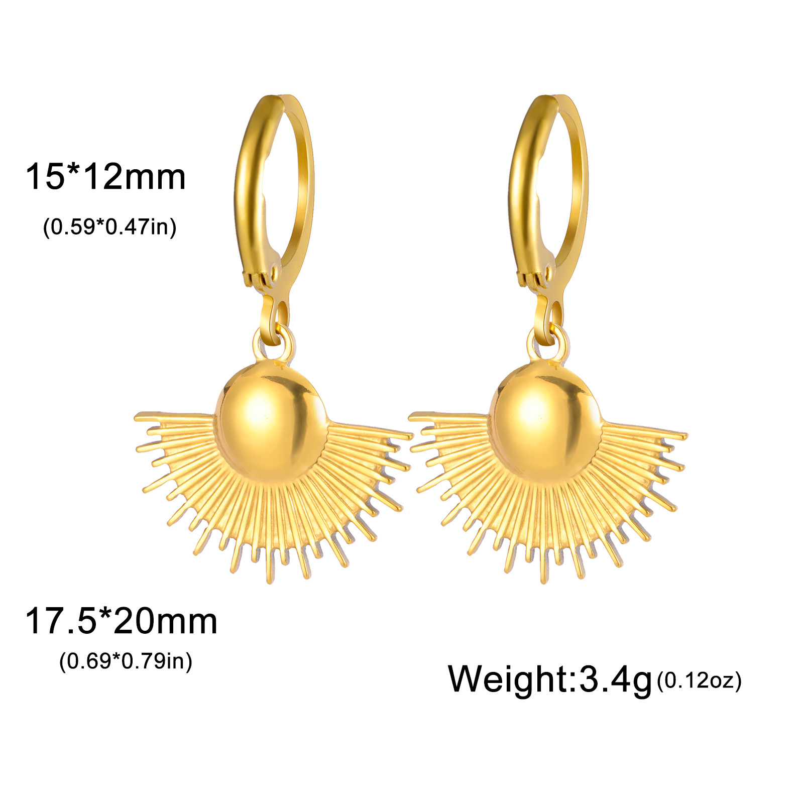 18:Round semi-fan-gold