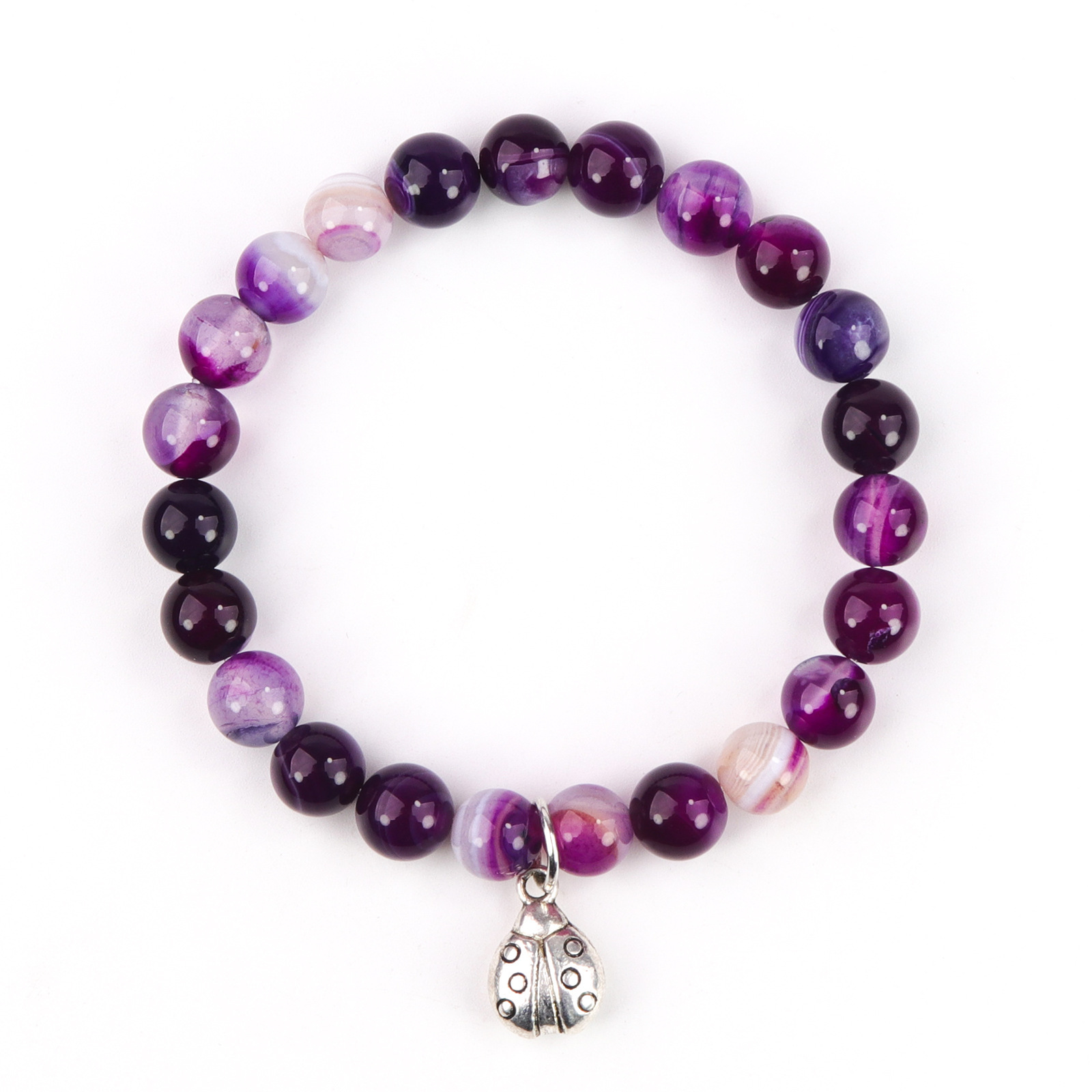 8:8mm purple agate (if you need a card, please note)