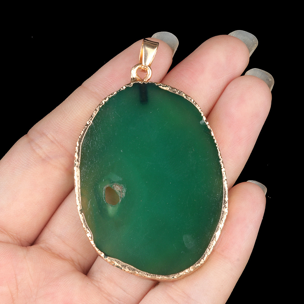 7:Green agate (gold edge)