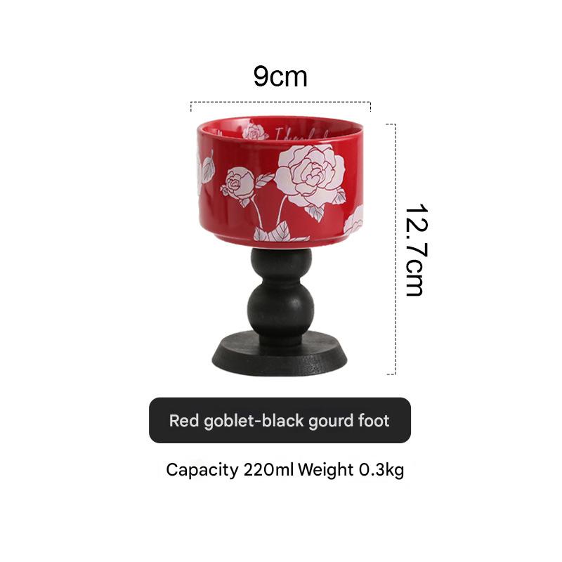 Red  - gourd feet black - camellia