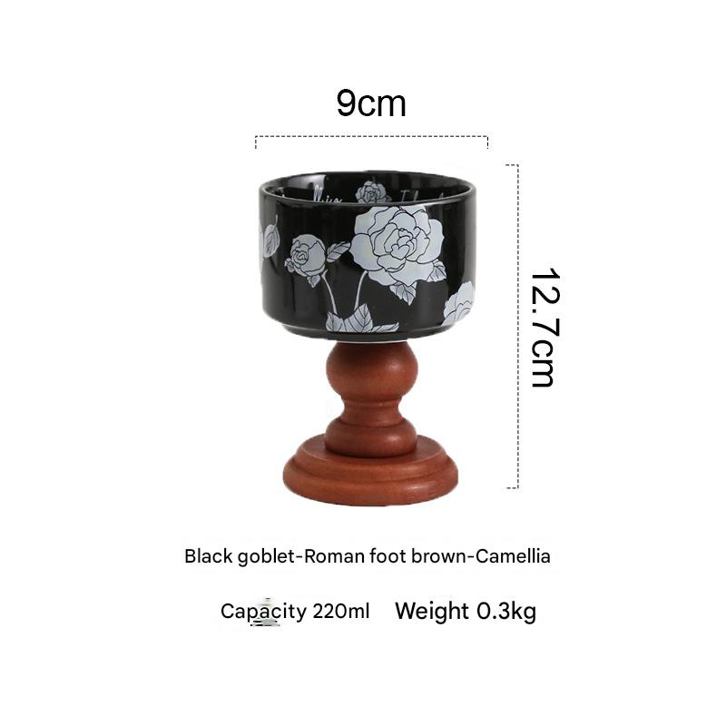 Black -roman feet brown-camellia