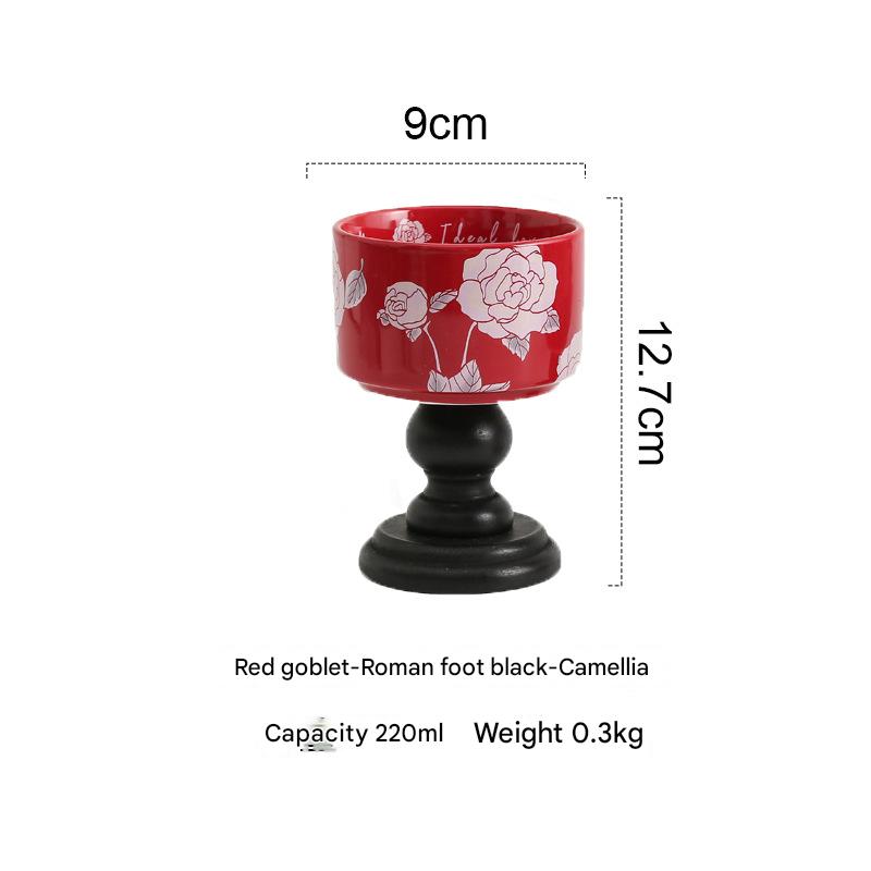 Red -roman feet black-camellia