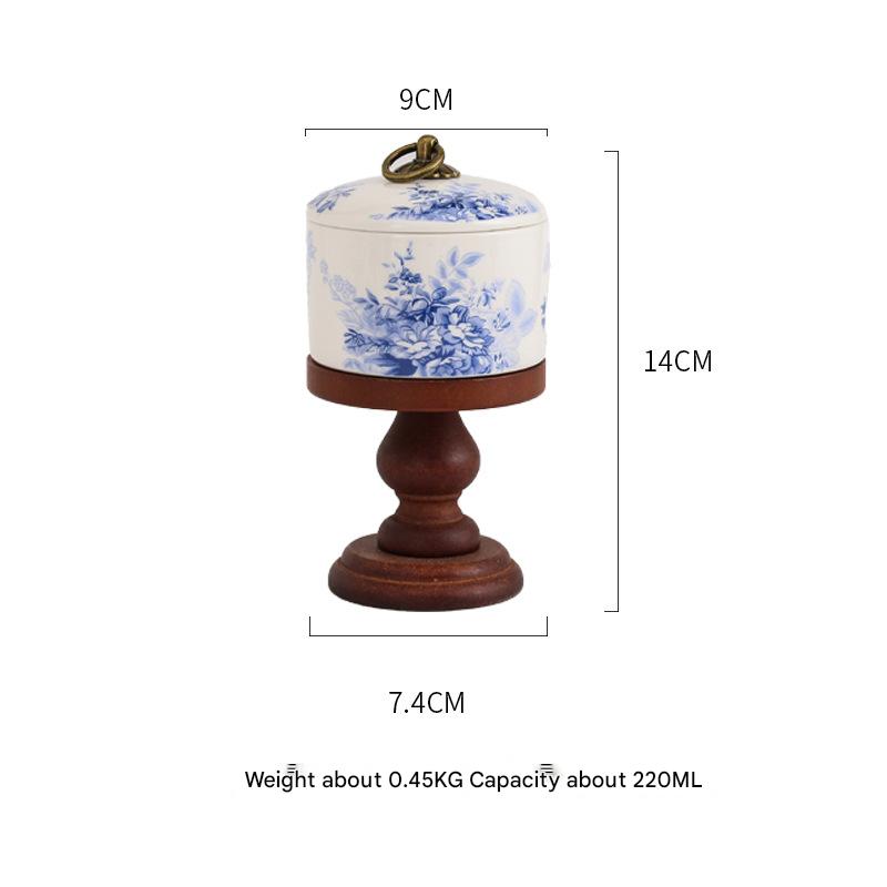 Chinese flower-goblet/desktop wooden legs are detachable (brown)