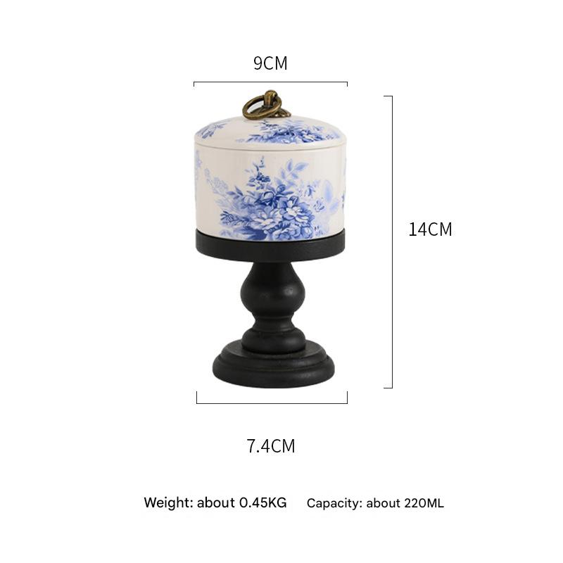 Chinese flower-goblet/desktop wooden legs are detachable (black)