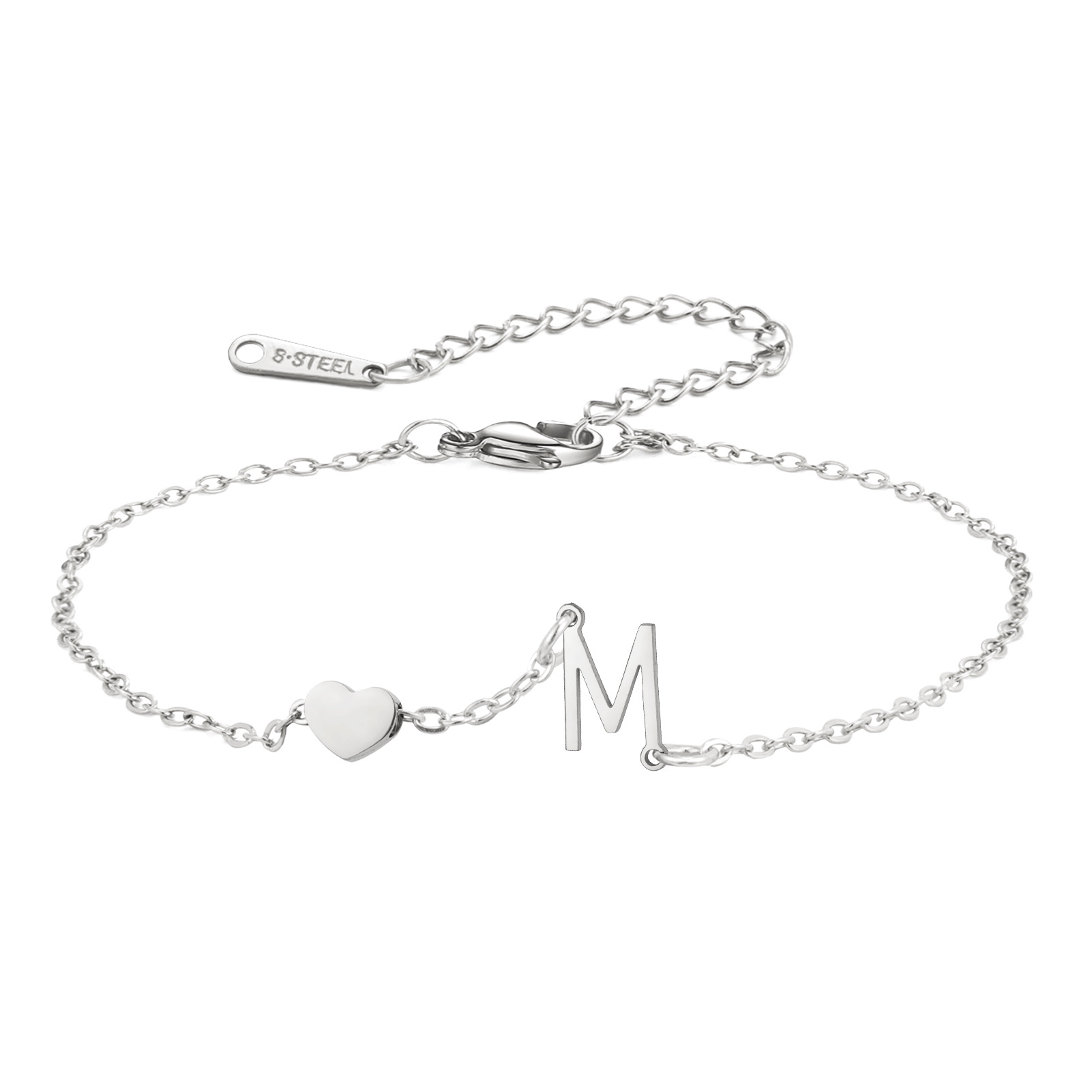 25:Letter m-steel color